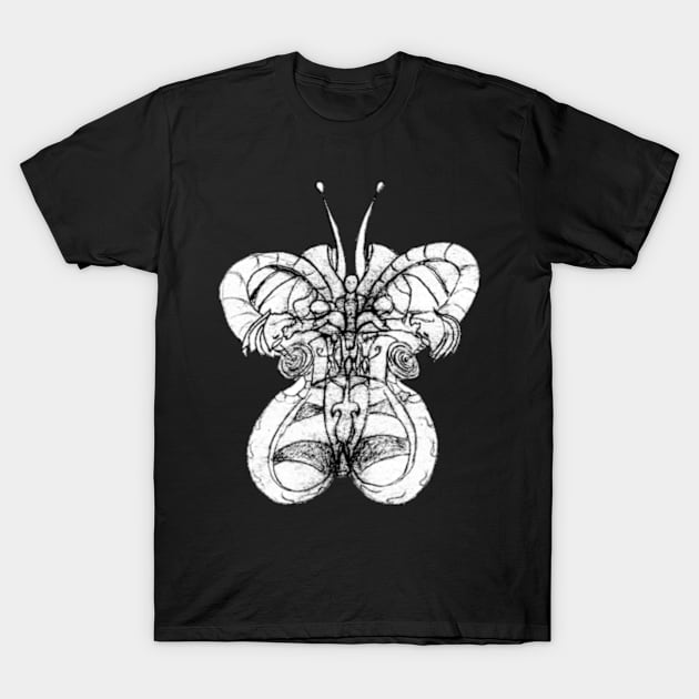 Butterfly with a man T-Shirt by sonigque